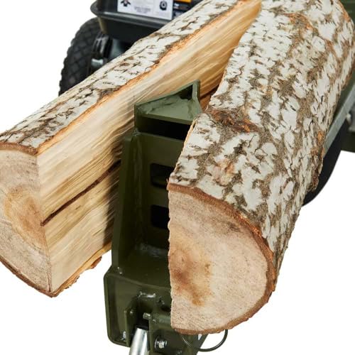 Full Boar 20 Ton Gas Log Splitter-Full Boar Engine 209cc, Auto-Return Control Valve, 10.5 GPM Two-Stage Pump, Specially Designed Wide-Angle Wedge, Heavy-Duty Push Design, Flat-Free Tires