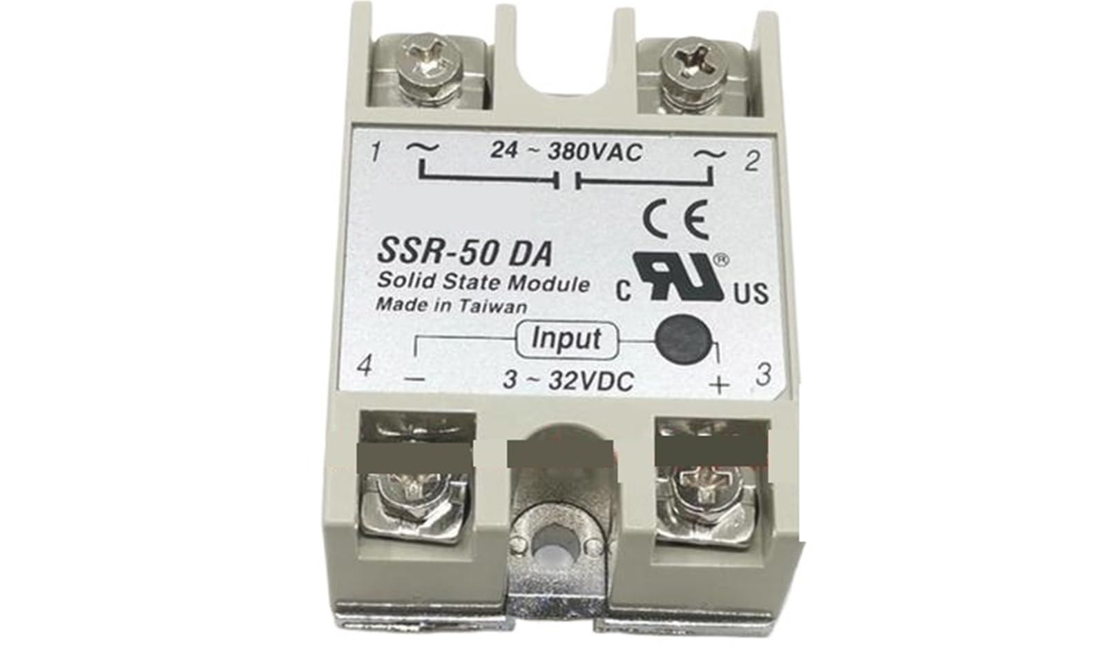 Relé de estado sólido monofásico SSR-50DA de 10 piezas, control de 50 A, CA SSR50DA