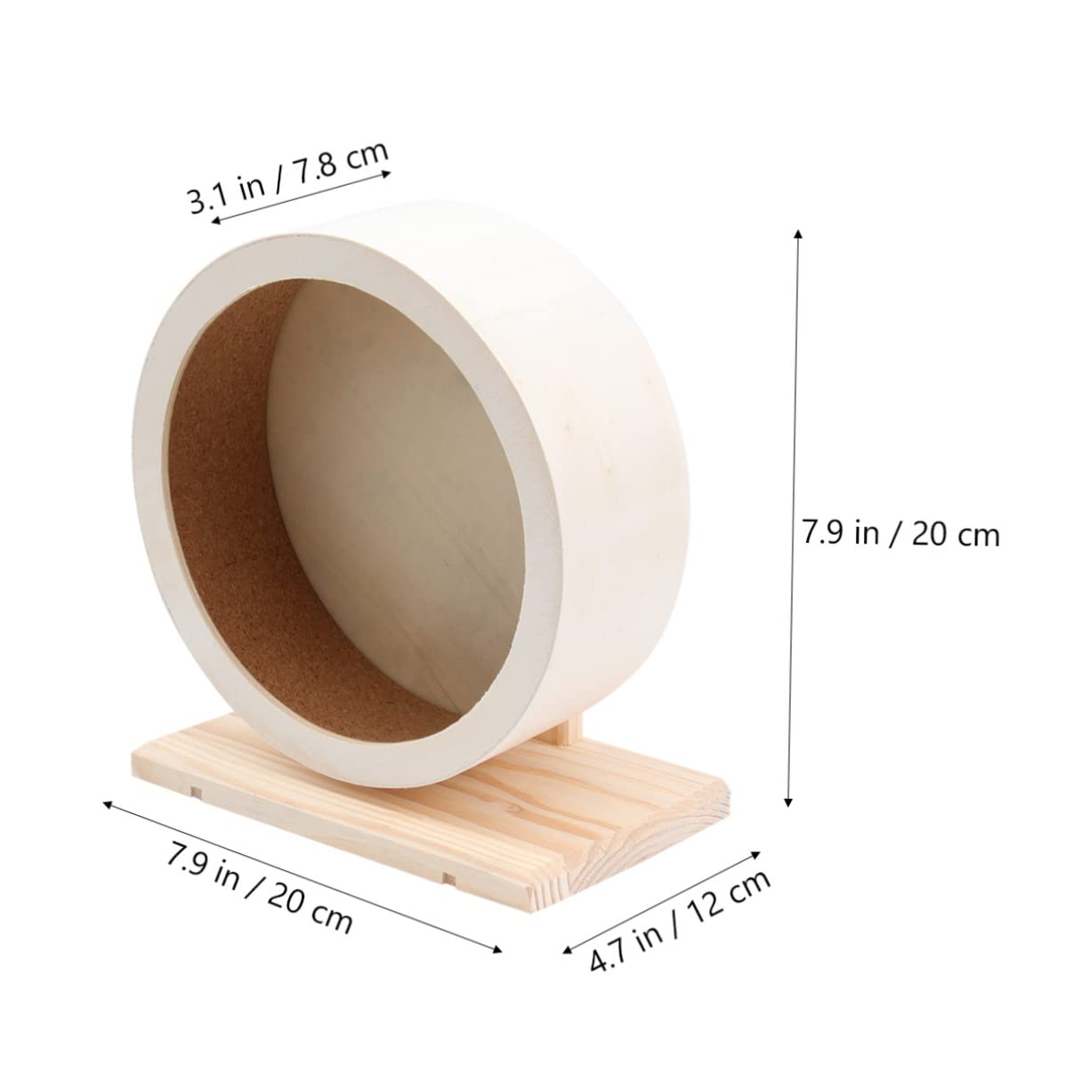 COLLBATH Large Diameter Wooden Exercise Wheel Non-Run Disc Ideal for Hamsters Rats Small Animals Pet Exercise Toy 14 Inches