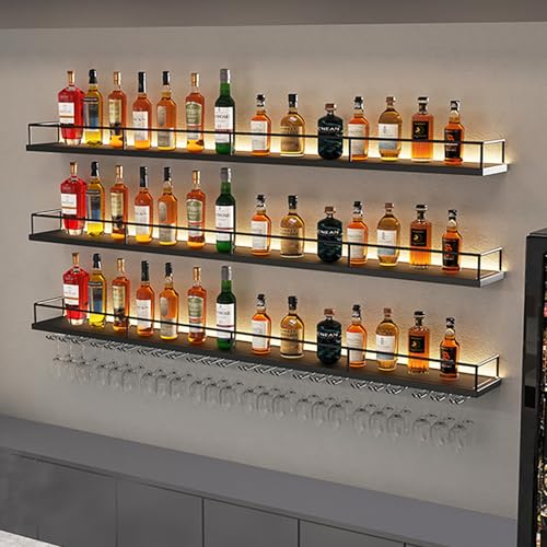 Étagère à vin LED : fixez ce support mural en fer pour gagner de la place - 3