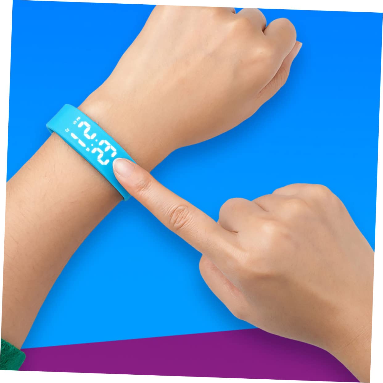 NUOBESTY Bracciale Intelligente in Silicone Cinturino LED Orologio Sportivo per Fitness che Monitora Passi Distanza e Calorie Adatto per Allenamenti e Uso Quotidiano