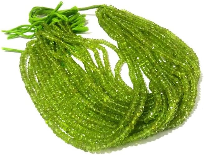 Natural Peridot Faceted Round Beads Peridot Round Beads Peridot Beads Peridot Faceted Bead Round Balls Natural Gemstone AAA Quality Jewelry Making 4 mm 13 Inch