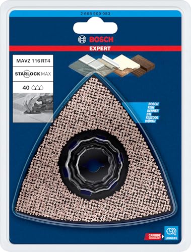 Bosch Professional 1x Schleifplatte Expert MAVZ 116 RT4 (für Mörtel, Ø 116 mm, Körnung 40, Zubehör Multifunktionswerkzeug) – Ansicht 2