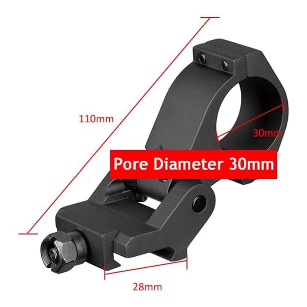 Support d'angle De Montage Loupe Rabattable sur Le Côté 30MM À Profil Bas for Tube 30mm, Adapté Au Rail Picatinny 20mm