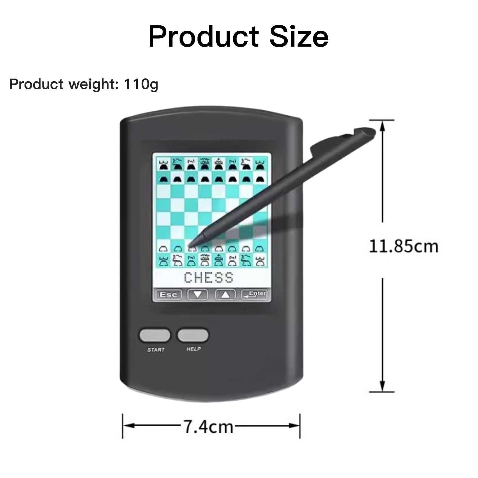 Échiquier Électronique Portable 8 en 1 avec Écran LCD HD Et Stylet, Modes d'apprentissage AI, Cadeau De Voyage Parfait, Jeu D'échecs Électronique, Cadeau for La Famille