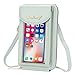 Yixuan Handytasche Zum Umhängen Touchscreen Geldbörse Damen Kleine Handy Umhängetasche Damen Schultertaschen Handy Portemonnaie Geldbeutel mit Kartenfächern und Abnehmbar Schultergurt (Hellgrün)