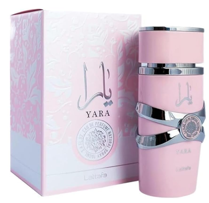 Yara rosa. Perfume árabe para mujer100 ml. Incluye atomizador de regalo 5ML recargable MissLily