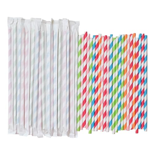 Pitillos Desechables de Papel, 7.75 Pulgadas, 100 Unidades miniatura 1