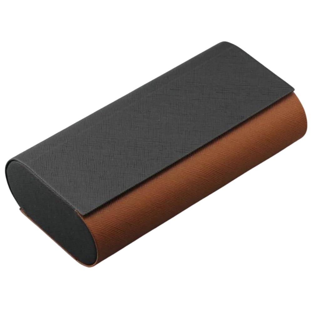 Gardenskill Unisex Black-Brown Hard Shell Double Glasses Case | Protective Dual Eyeglasses Box For 2 Pairs Of Spectacles Sunglasses Shades | Portable Eyewear Specs Casing Pouch For Men Women Children (Black-Brown)