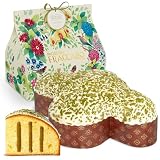 Handwerkliche Oster - Colomba gefüllt mit Pistaziencreme, 750 g – Pasticceria Fraccaro 1932, glasiert mit Schokolade und Pistazienkörnern, natürlicher Sauerteig mit Mutterhefe, Bauletto-Linie