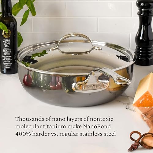Image of Hestan - NanoBond Collection - Titanium All-In-One Pan, Induction Cooktop Compatible, 3.5 Quart