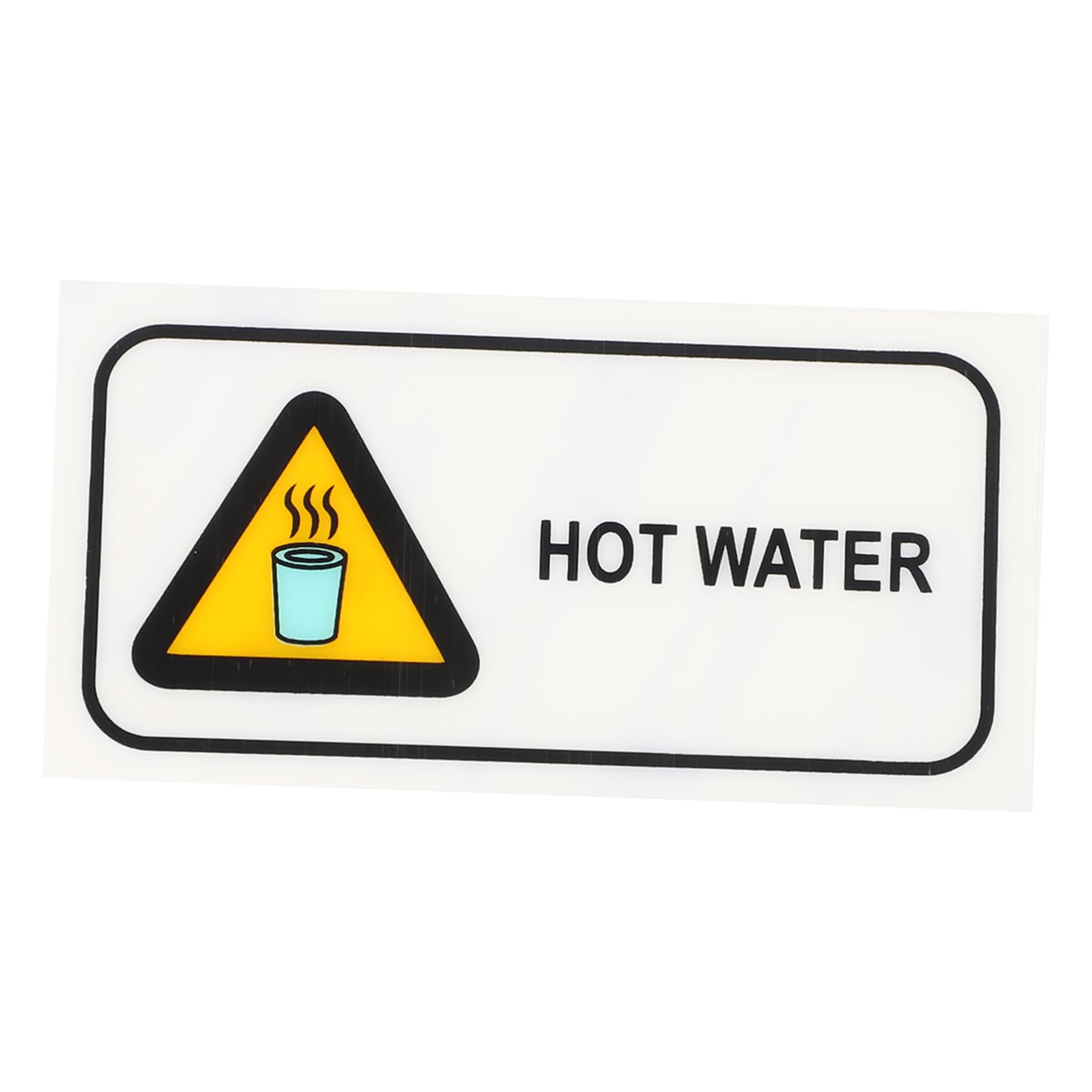 FUNOMOCYA Hot Water Caution Sign Warning Stickers for Home Office Safety Decal Easy to Apply