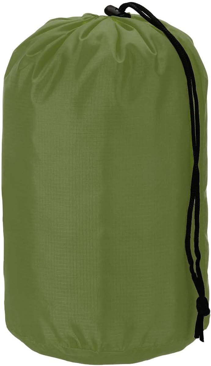 Waterproof Nylon Stuff Sack – Portable 4×8″ Drawstring Storage Bag for Camping, Hiking & Travel (Dark Green)