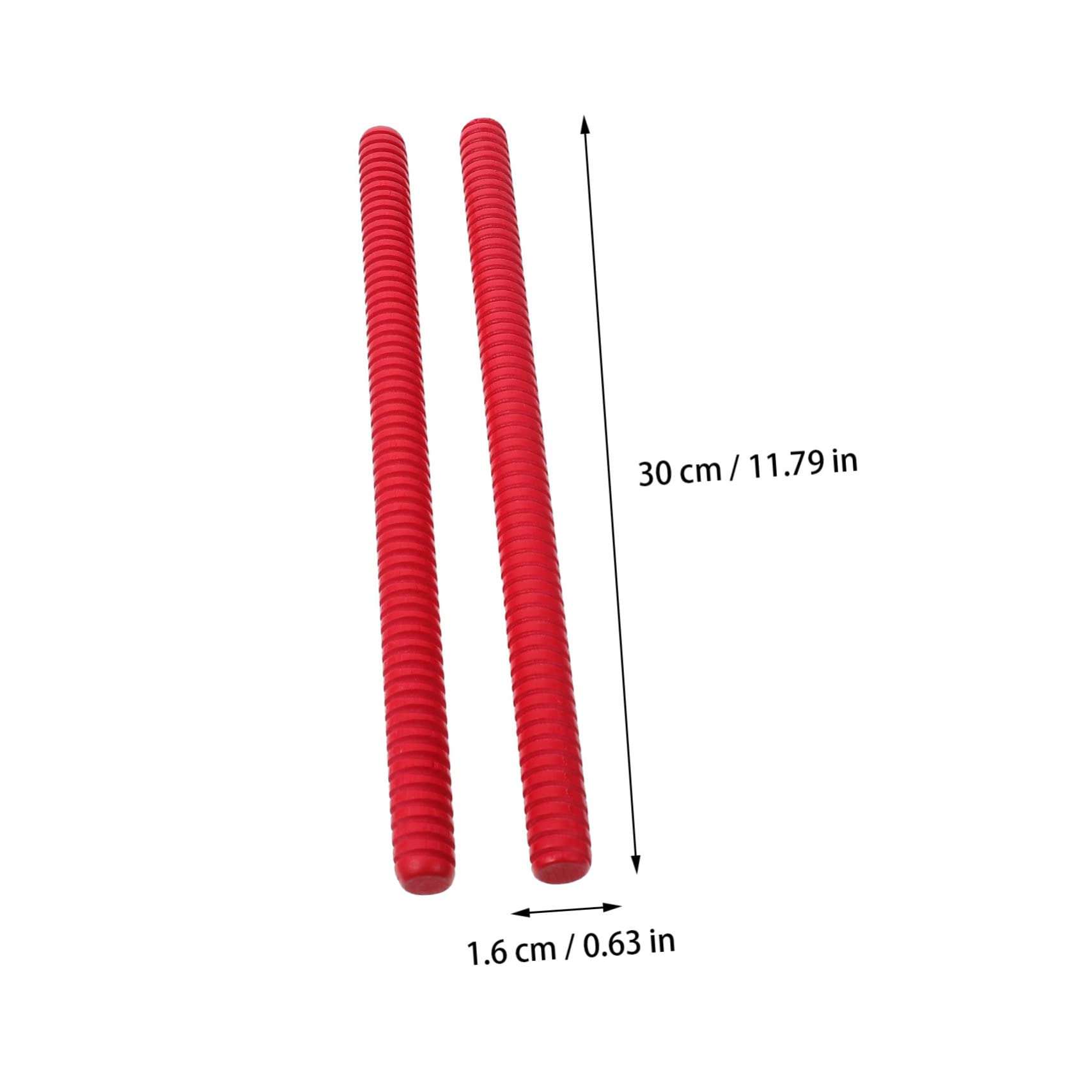 FOYTOKI 2Pcs Red Wooden Claves Percussion Instrument for Early Educational Rhythm Sticks for Boys for Learning Musical Patterns Rhythmic Foundations