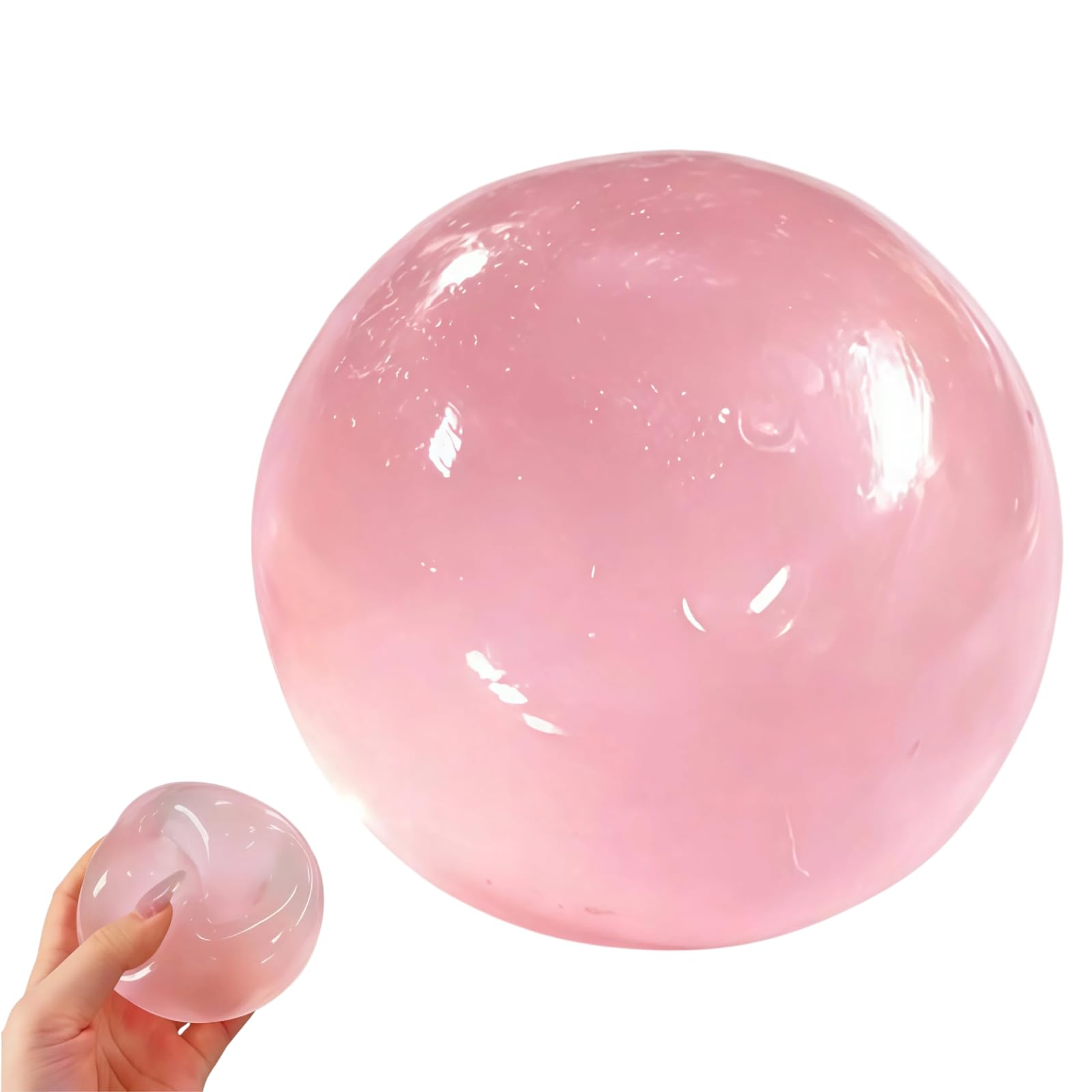 Coconut Oil Squishy - Coconut Oil Stress Ball, Stretchy Fidget Squishy – Slow Rising, Odorless & Non-Sticky Fidget for Teens & Adults (Pink)