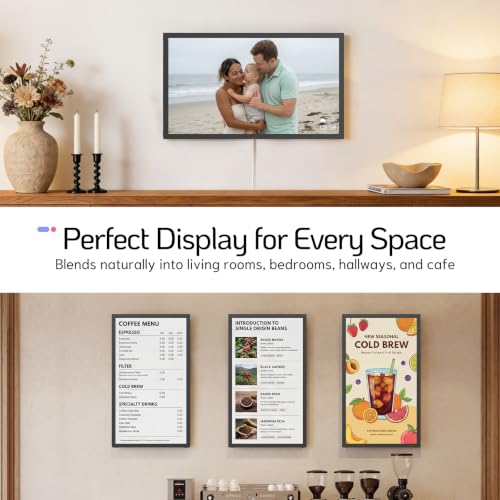 Image of NexFoto 21.5 Inch Touchscreen Large Digital Picture Frame 64GB, WiFi Digital Photo Frame, Add Photos from Google Photos, Share Videos via App /USB /Micro SD, for Mom /Grandparents /Birthday, Black