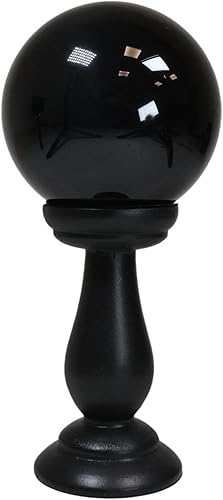 Miniatura 7 de Ebros Gift Small Wicca Occult Witchcraft Paranormal Witch Scrying Crystal Glass Gazing Ball On Stand Figurine 7.5" H Wiccan Decor Halloween Macabre