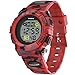SYNOKE Montre numérique pour enfants, garçons, montre-bracelet militaire avec alarme/minuterie, camouflage portable, pour adolescents et hommes Rouge camouflage.