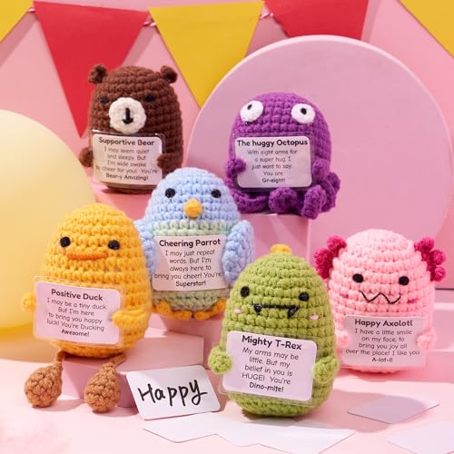 31% Off JOYIN 6 Pcs Crochet Positive Animals with Messages - Image 3