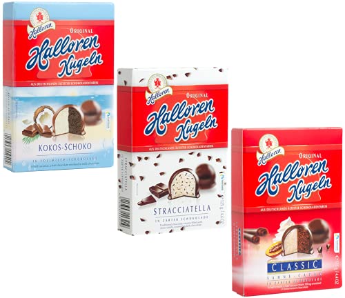 Halloren Mix | Kugeln Geschenkset | Halloren Apfel-Zimt, Kokos-Schoko, Sahne-Cacao, Brownie, Schwarzwälder Kirsch… – Bild 3