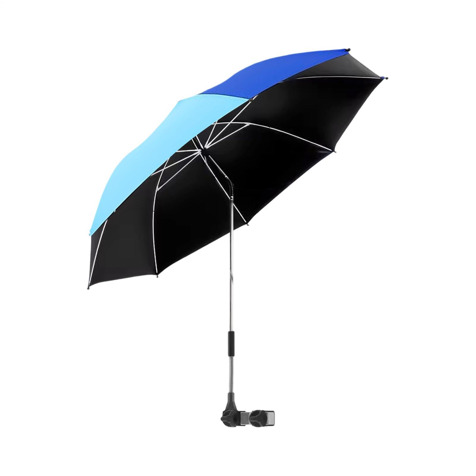 Parasol plażowy do krzesła Regulowany daszek przeciwsłoneczny mocowany | Parasol wędkarski z zaciskiem Plaża, wędkowanie, wakacje, ogród, podwórko, kemping, balkon, patio, zewnątrz