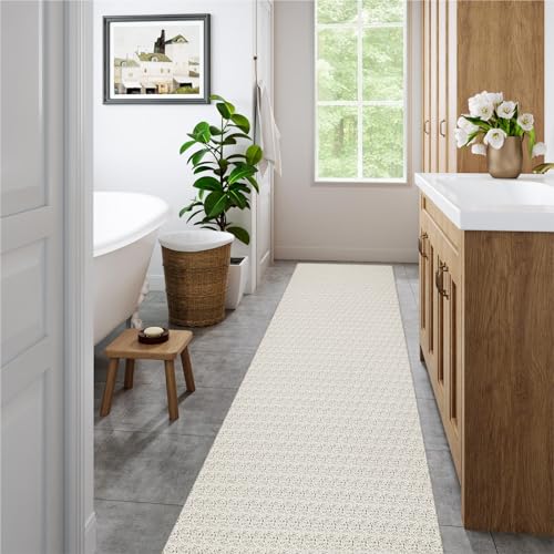 Collive Long Runners Rug For Hallways 2.6X8 Washable Kitchen Runner Rugs Non-Slip Rubber Backed Boho Hallway Runner Rug Tan Braided Farmhouse Carpet Floor Runner For Hall Bedroom Doorway thumb #5