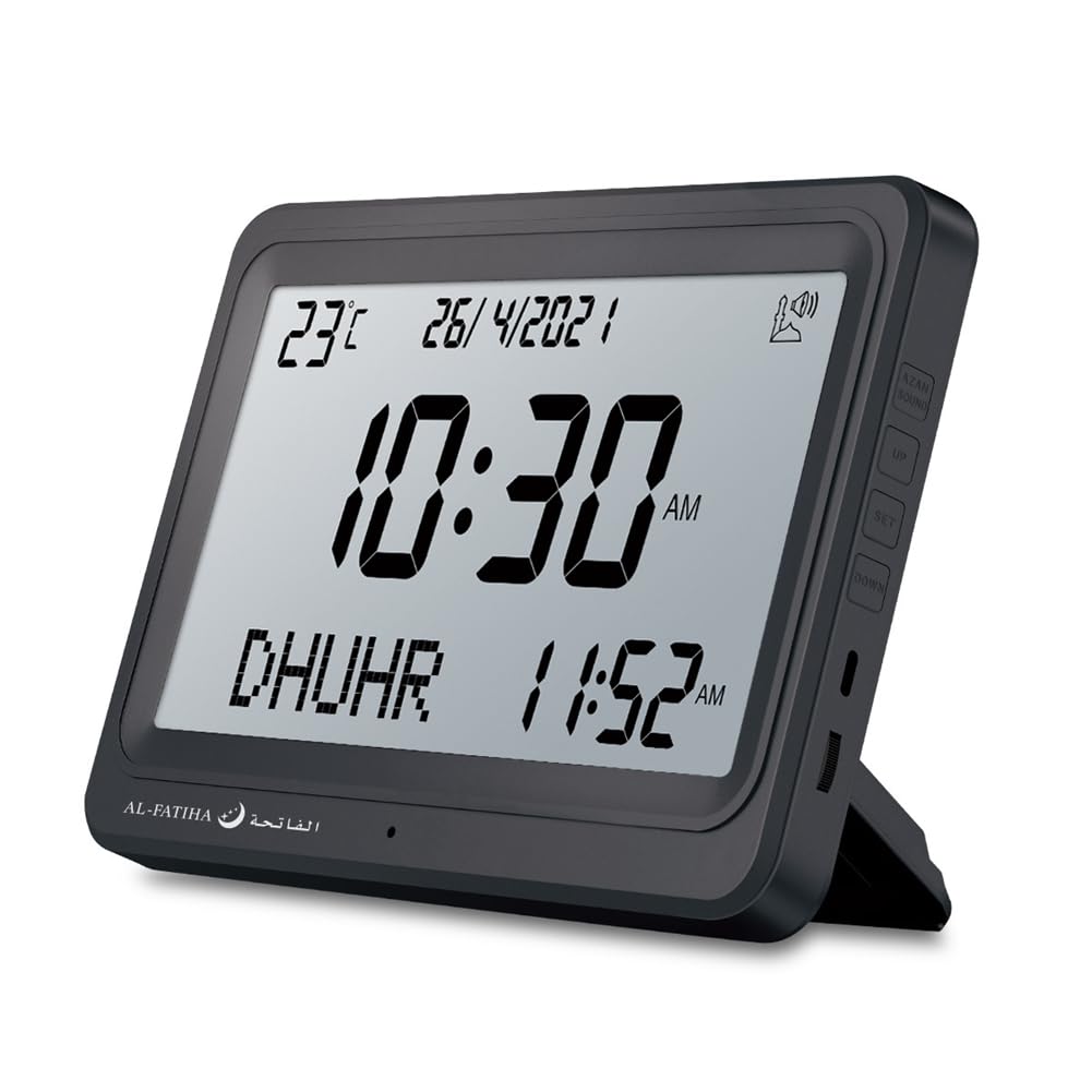 Horloge Azan automatique mondiale numérique 8 sons de prière Azan Horloge murale et bureau islamique D