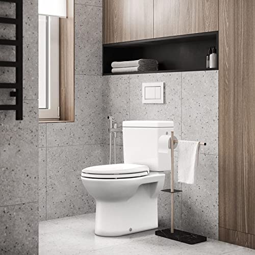 Round Toilet Seat With Built In Potty Training Seat, Potty Training Toilet Seat For Toddlers, Magnetic Kids Seat And Cover, Slow Close And Never Loosen, Fits Both Adult And Child, White Round #TOP7