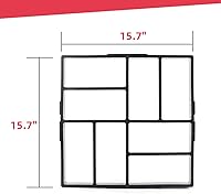 Vista 5 de Anothera Moldes de Hormigón Reutilizables de 15.7"x15.7"x1.57" Fabricador de Caminos Pathmate Moldeado de Piedra Fabricador de Piedras de Paso