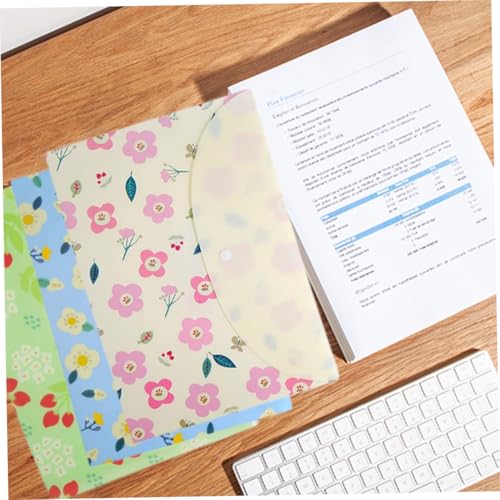 Envelope de plástico para documentos, pastas de documentos de enchimento floral, envelopes de arquiv