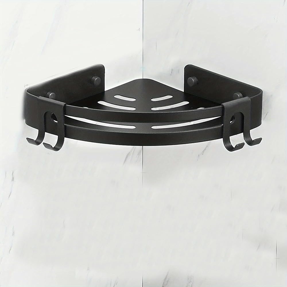 ZBDZSW Estante Ducha Esquina Triangular 2 Piezas Soporte para maquinilla Afeitar Adhesivo sin Taladro Organizador Estante Almacenamiento baño y Almacenamiento Estante Inodoro,Cocina sin Orificios