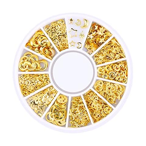 Mixed Gold Nail Charms Set with Rhinestones Cover