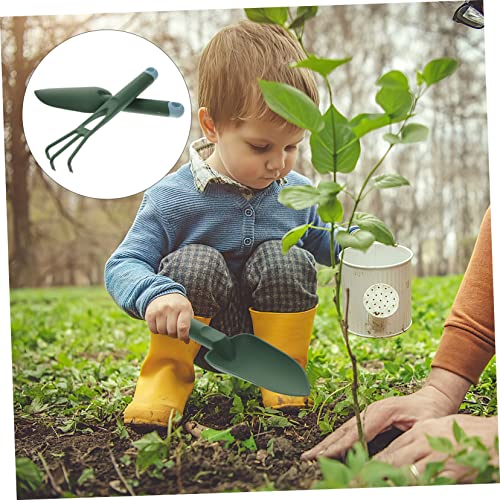 Set de 2 herramientas manuales para jardín portátiles miniatura 5