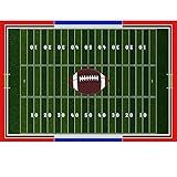 Mybecca Kids Rug American Football Field Rug 5'x7' (Approx:4'11' X 6' 10') Non-Slip Gel Backing (59' x 82') Children Area Rug for Playroom & Nursery