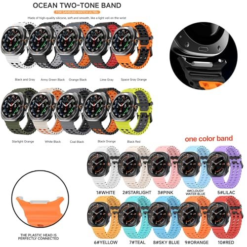 Banda deportiva de dos tonos para reloj Ultra 47mm de silicona fluida 2