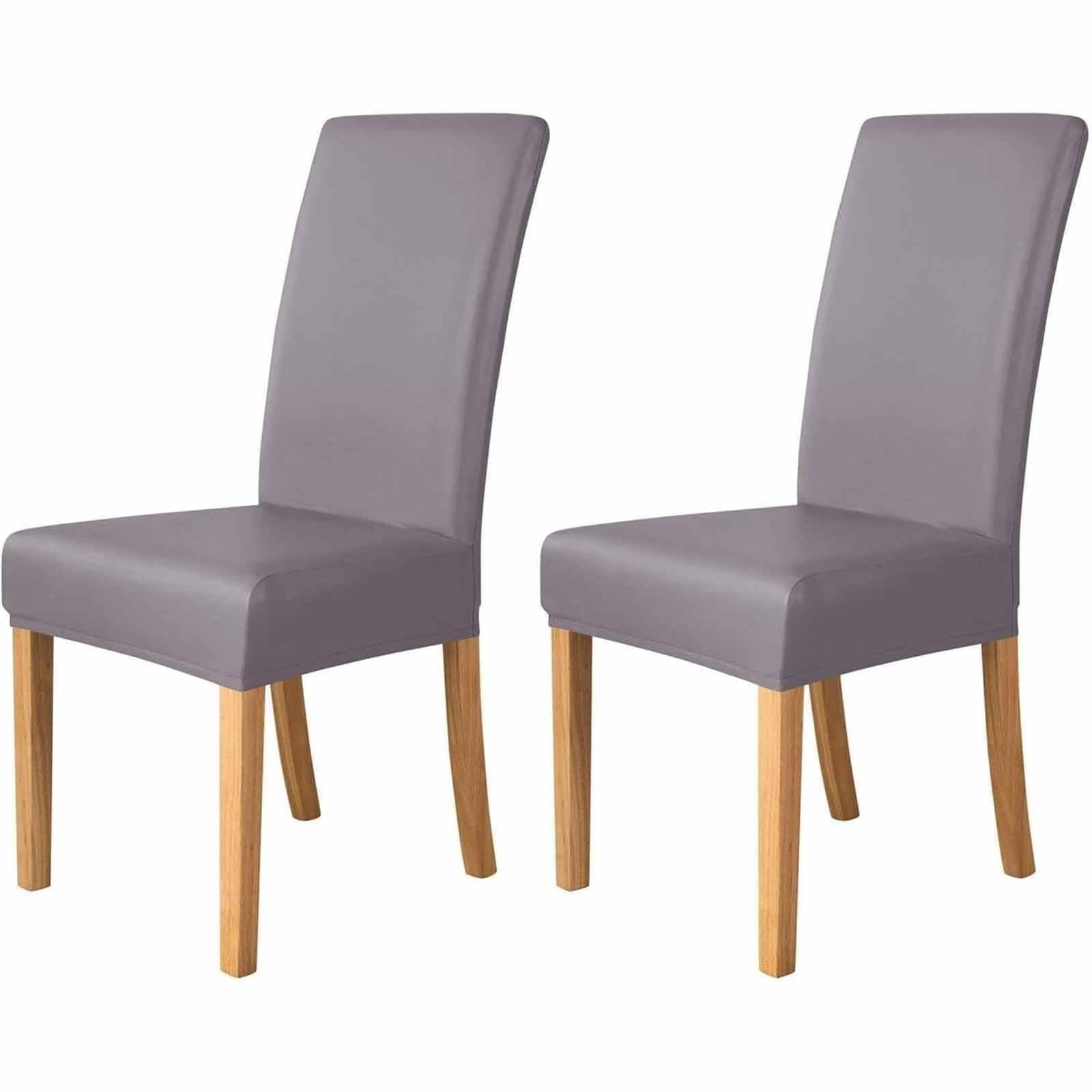 Housses de chaise imperméables et extensibles en similicuir