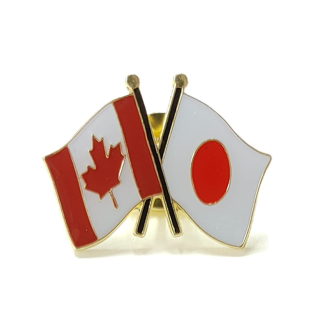 Amazon | ピンバッジ 友好旗 日本×カナダ ピンバッチ お土産