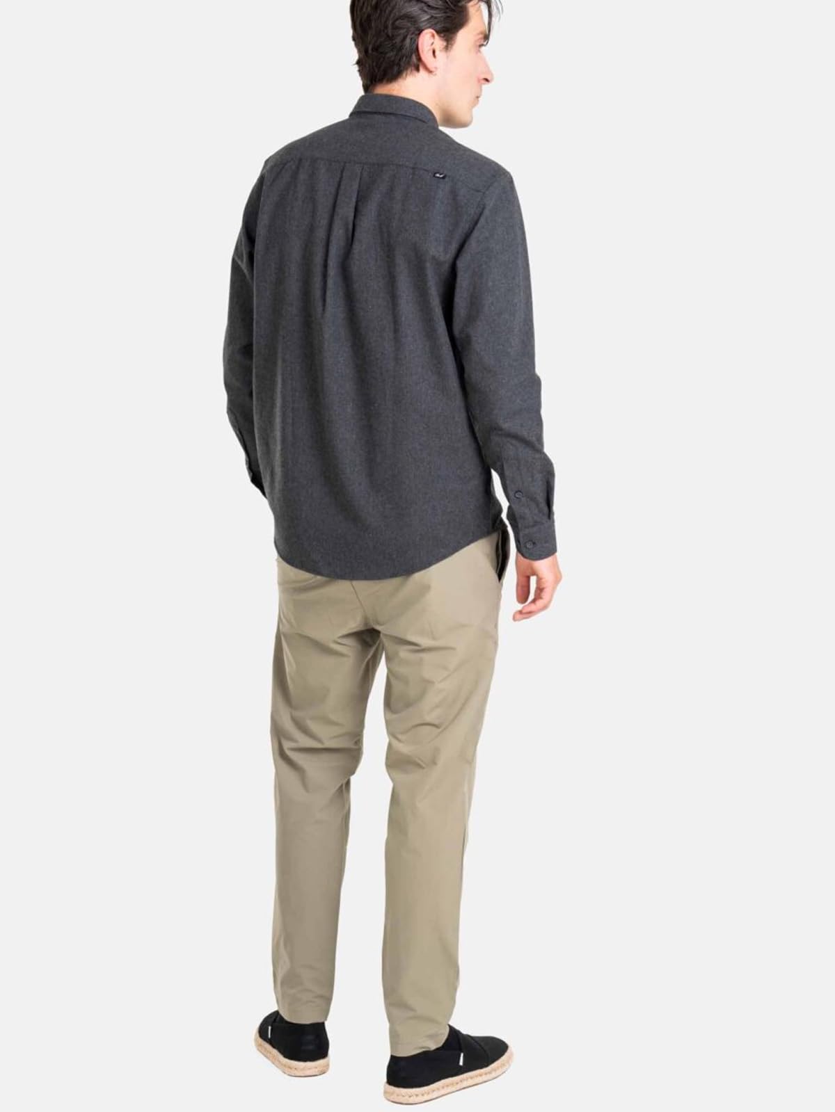 Reell Camicia in flanella, morbida, con bottoni, in misto cotone, vestibilità regolare, a maniche lunghe, da uomo