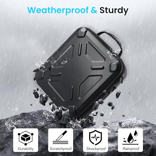 Image of Datop Starlink Mini Case,Ultra-Light Portable Storage Waterproof,Shockproof EVA for Starlink Case,Dual Carry Options for Starlink Mini Accessories,Portable for Outdoor Travel,Camping and RVing,Black