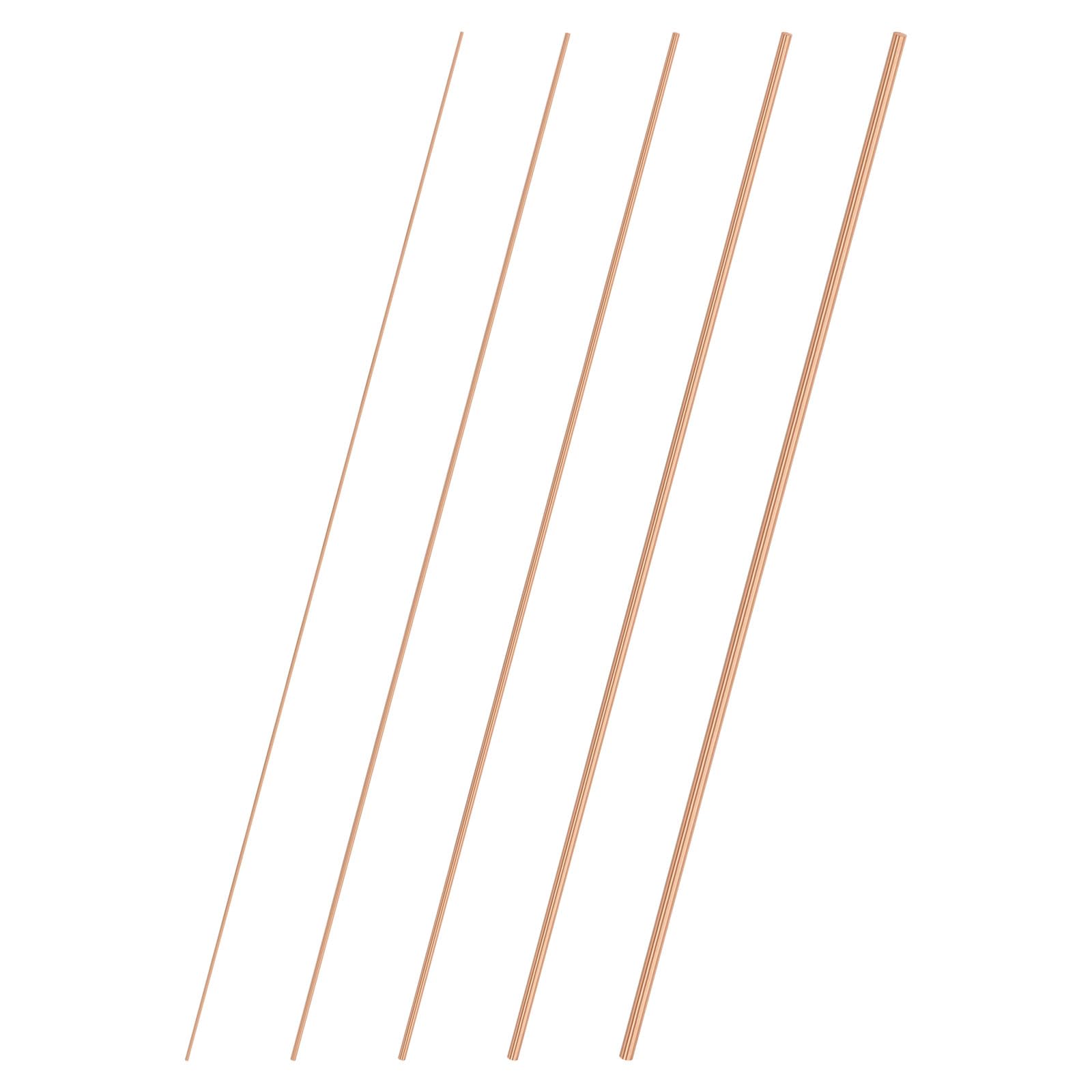 MECCANIXITY Lot De 2 Barres Rondes En Cuivre Massif De 4 Mm De Diamètre Et 250 Mm De Long Pour Loisirs Créatifs, Découpe CNC