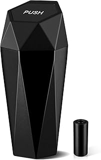 JUSTTOP Diamond Design Small Portable Car Trash Can: Automatic Lid, Easy-Clean Solution for Car, Home, and Office