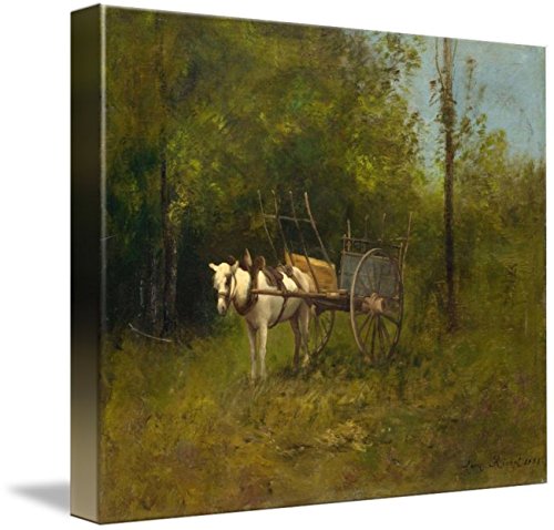 Wall Art Print Entitled RICHET, LÃ‰ON (Solemes 1847-1907 Paris) Donkey Wi by Celestial Images | 19 x 16