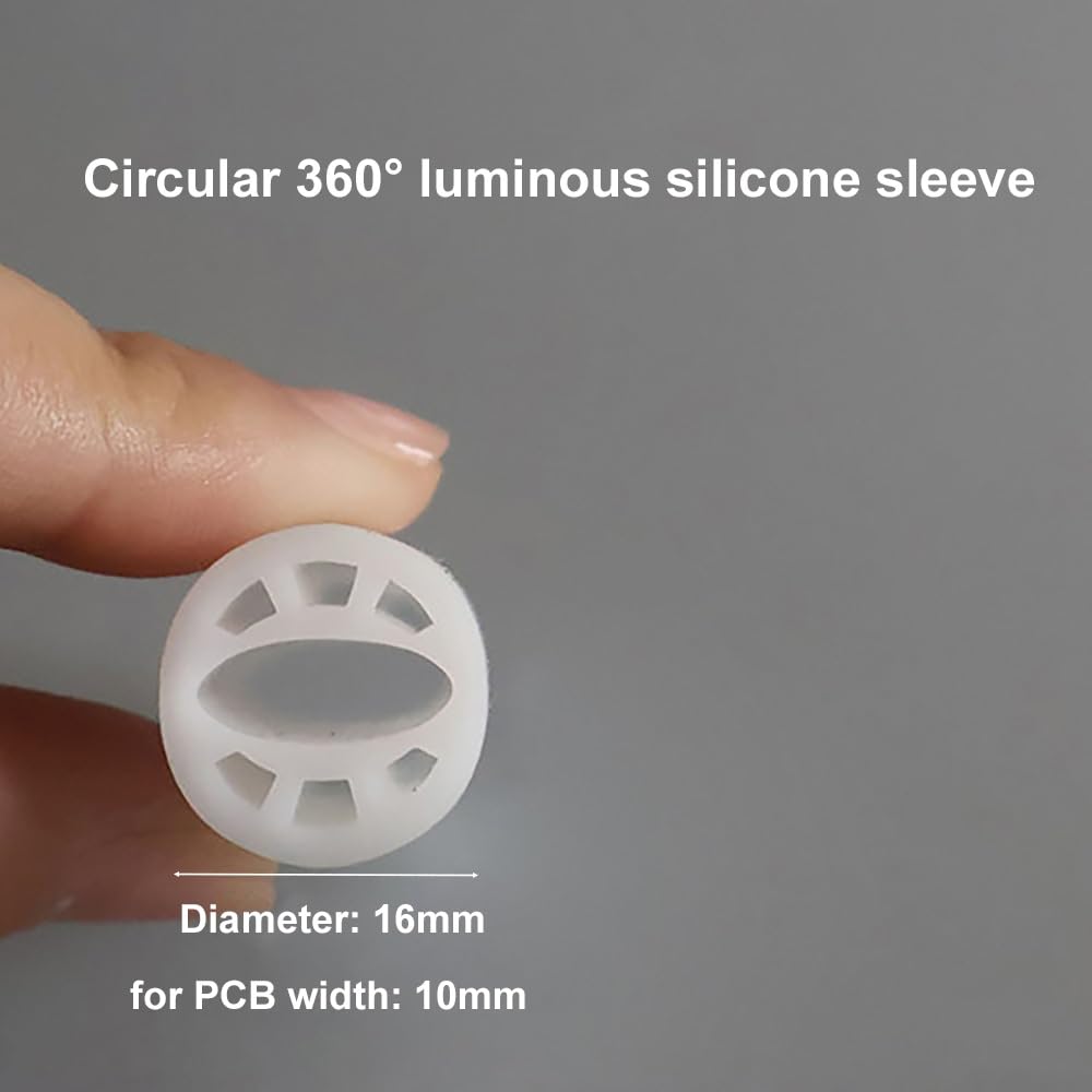 Wodoodporna silikonowa osłona na rurkę neonową 1M - Elastyczny dyfuzor świecący 360° na taśmę LED, 1 szt(R16 For 10mm PCB)