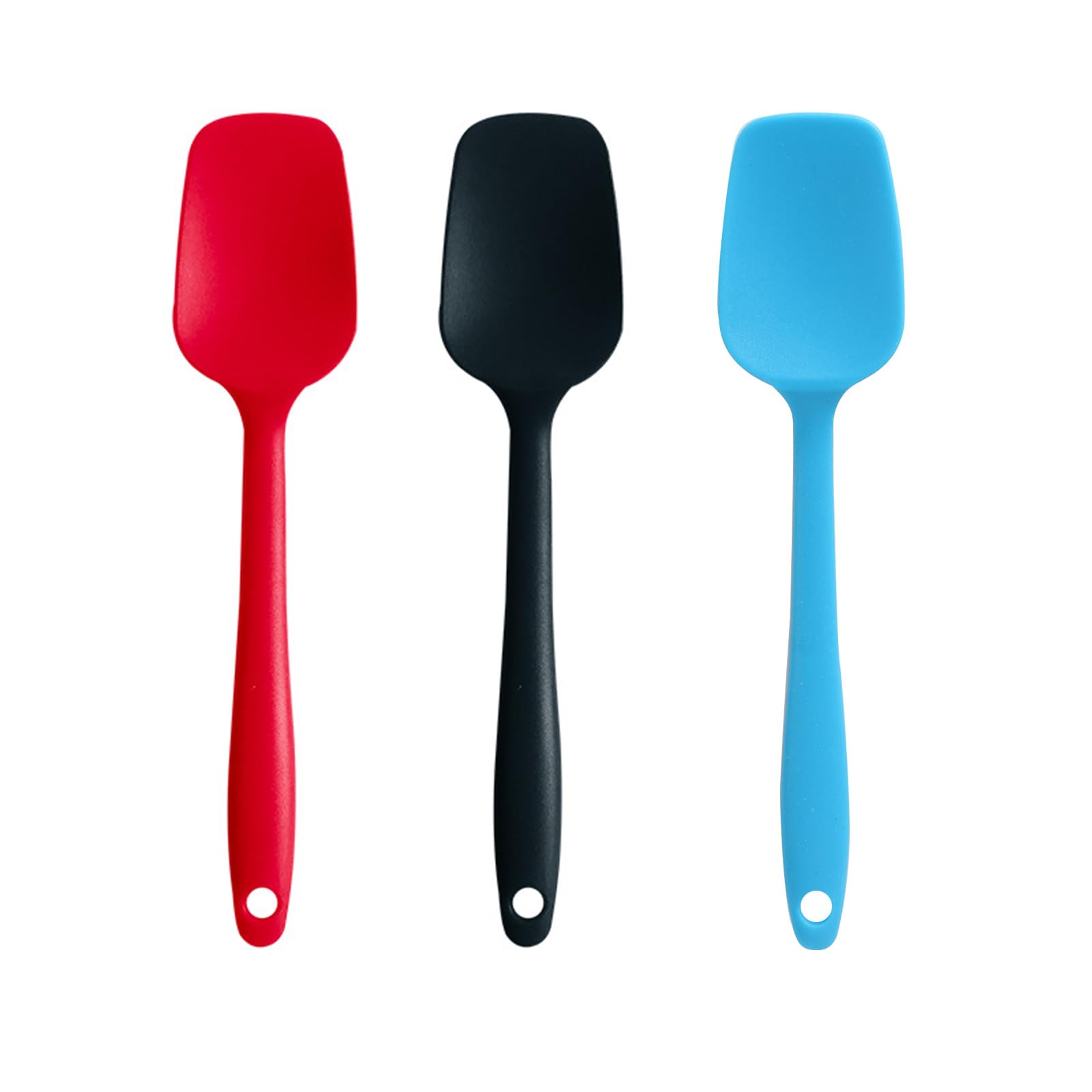 MALSSE 3 Rubber Spatulas for Cooking Multifunctional Utensils Small Spatulas Silicone Rubber Kitchen Supplies