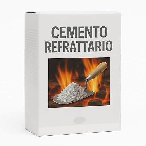 Cemento Refrattario Alta Temperatura 1 KG – Ideale per Riparazioni Camini, Forni, Stufe – Interno – Resistente al Calore Estremo