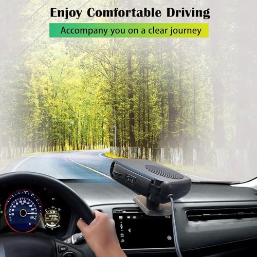 Xximuim 456787 Car Heater, 200W Automobile Windscreen Fan Function For Quickly Defrost Defogger Demister Vehicle Heater Plug In Cigarette Lighter 2 In 1 Fast Heating/Cooling thumb #1