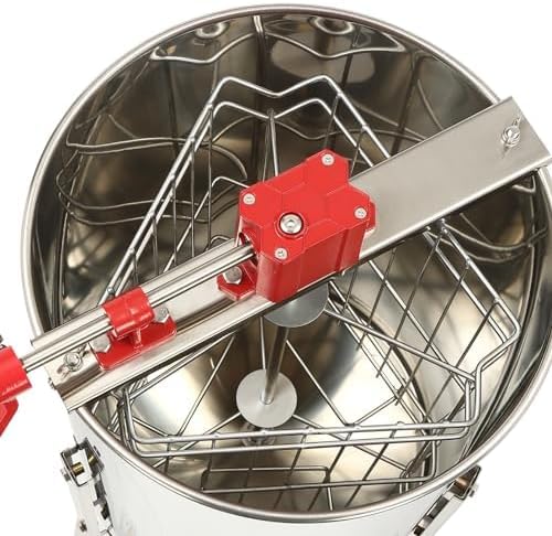Manueller Honigschleuder, 3 Rahmen Edelstahl Spinner mit transparentem Deckel für Bienenzucht Honig Ernte