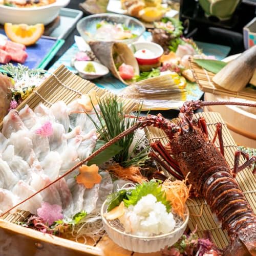 [豪華3大海づくし][天然魚姿造り+鮑+伊勢海老] ペア宿泊券 海辺の料理小宿はつしろ 宿