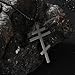 Medsor Russian Orthodox Cross Necklace For Men Stainless Steel Black Plated Orthodox Cross Necklace Women