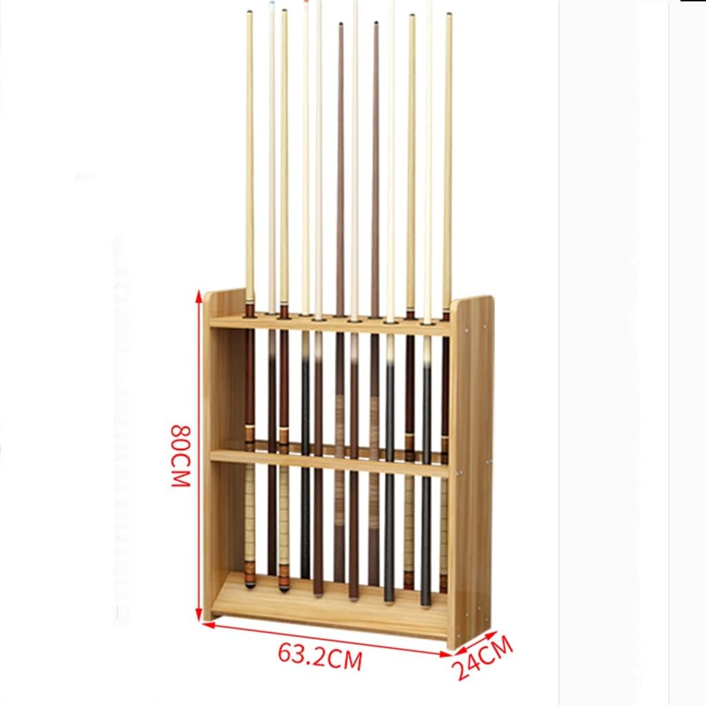 Billiard Cue Rack Floor-to-ceiling 12-hole Solid Wood Multi-function Rod Golf Club